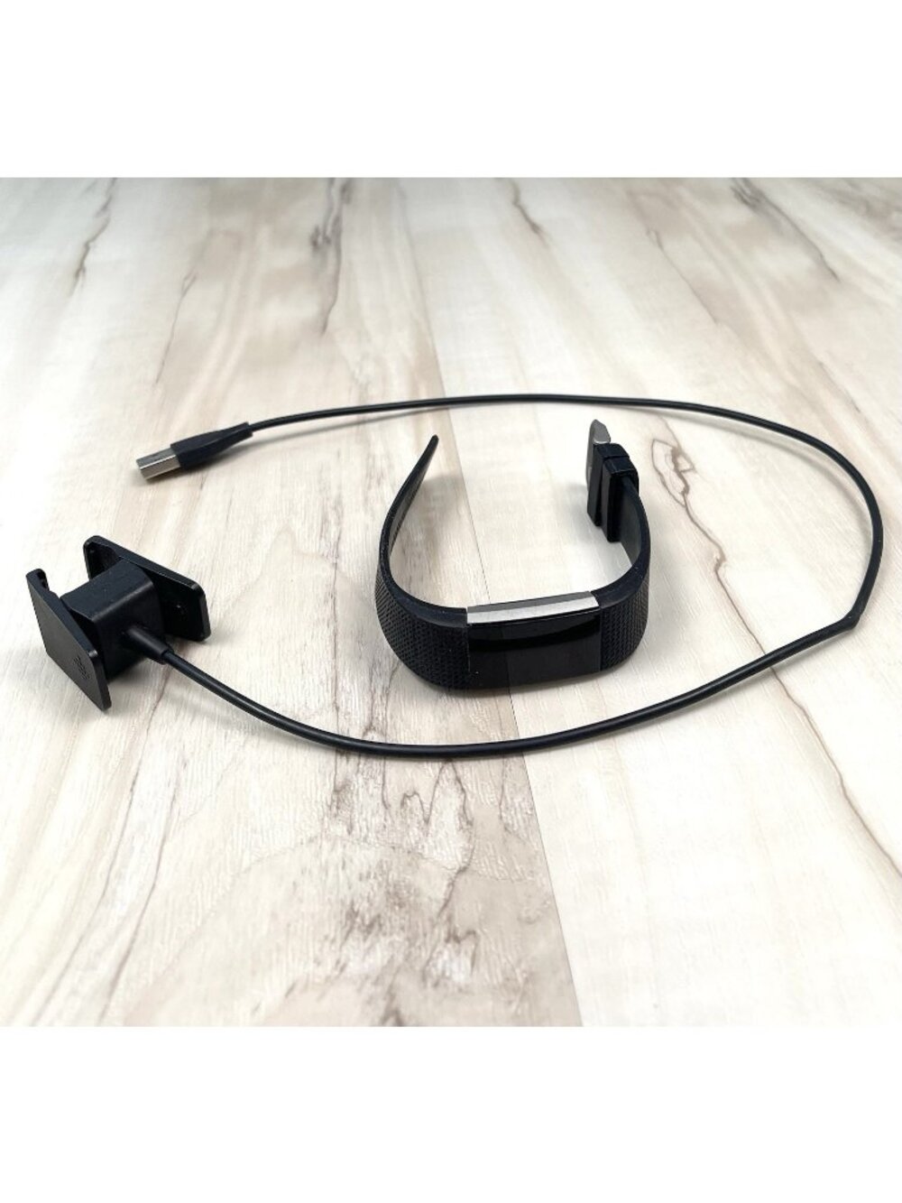 FITBIT Charge 2 Black Heartrate Fitness Wristband w/ Charger FB407 TESTED Works